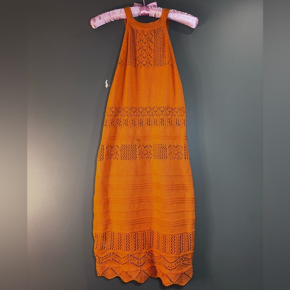 Jolie Vibrant Orange Midi Dress - Picture 5 of 8